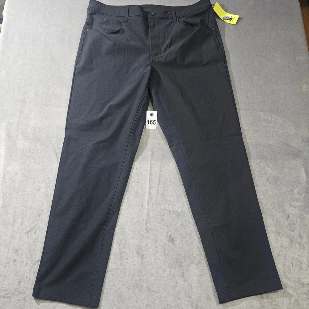 All in Motion Mens 360 Lifestyle Pants Black 40x32 Technical Straight Leg